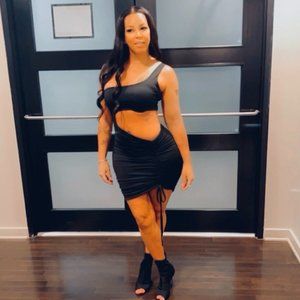 One Shoulder Ruched Bodycon Dress